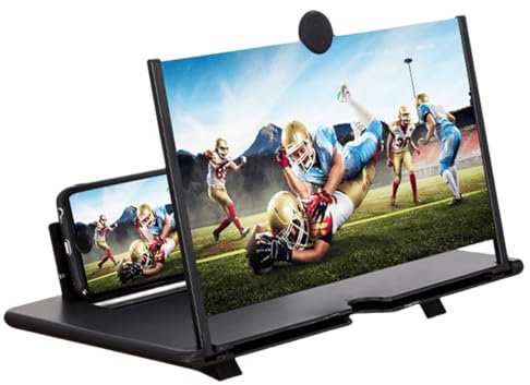 3D-HD-Handy Lupe,Handy Bildschirm vergrößerer, Wird bei Mobiltelefonen zur Vergrößerung des Bildschirms verwendet, um Film-, Video- und Spieleffekte zu verbessern.Geburtstags (14 inch, Schwarz)