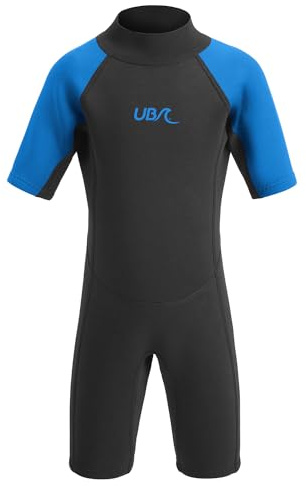 Kids Sharptooth Short Length Wetsuit WS1258 Blue 9-10 Years