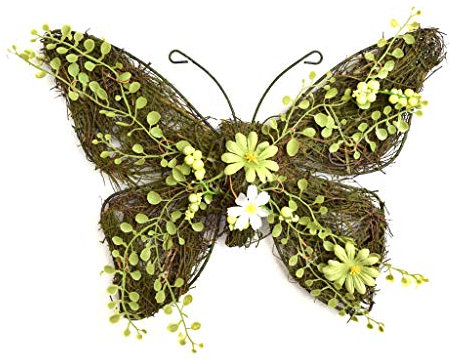 Foglie artificiali Geometrica Ferro Battuto Corona Simulazione Foglia Verde Fiore Finto Appeso Parete Decorazione Filo Ghirlanda Telaio