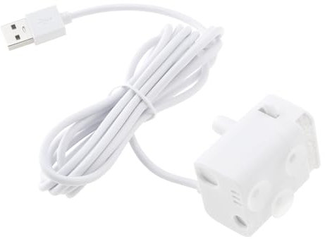 EMSea Pompa per fontana d'acqua per gatti, DC 5 V, velocità di flusso silenziosa, volume d'acqua regolabile con cavo di alimentazione USB da 2 m, per fontana d'acqua per cani, acquari idroponici da