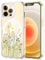 Unov Case Compatible with iPhone 13 Pro Case Magnetic Clear with Design Compatible with MagSafe Slim Protective Soft TPU Bumper with Hard PC Back Embossed Pattern (Flower Bouquet)