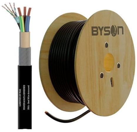 CARBYNEX EV MAX - POWER AND DATA COMBINED - 3 CORE PLUS CAT5E (SWA - STEEL WIRE ARMOURED, 3X6MM + CAT5E)