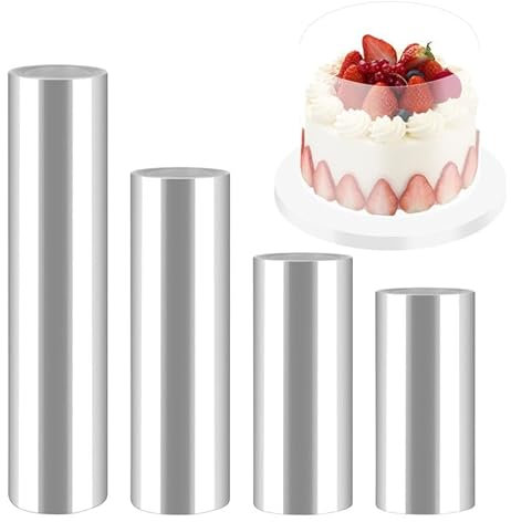 4 Rolle Tortenfolie, 8/10/15/20cm*5 Meter Tortenring Plastik, Acetat Folie Torte, Tortenrandfolie Wiederverwendbar, Für Tortendekoration Schokoladenmousse-Torte Dessertringe