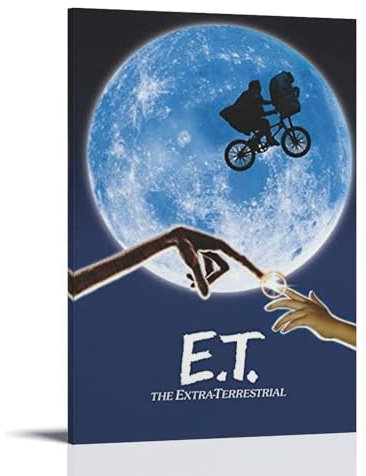 E.T. The Extra-Terrestrial Movie Poster Poster Dekorative Malerei Leinwand Wandkunst Wohnzimmer Poster Schlafzimmer Malerei,Wandkunst Bilddruck Moderne Familienzimmer Dekor 16x24inch(40x60cm)