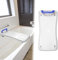 LZQ Badewannenbrett 70cm lang Badewannensitz Senioren mit Blau Griff und Seifenablage, Einstellbar Wannensitz Sitzbrett für Badewanne für Erwachsene bis max.150kg