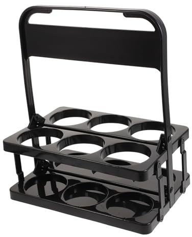Garneck Sports Bottle Cage Waterbottle Gym Water Bottle Carrier Team Water Bottle Rack Beverage Holder Foldable Water Holder Sport Bottle Storage Holder Kettle Drink Carafe Cup Pp Black
