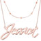UMAGICBOX Layered Choker Necklace for Women - Customizable Dual-Layer Design with Personalized Name Pendant - Available in Trendy Finish, Ideal for Daily Wear or Special Occasions (Rose Gold)