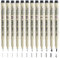 Neoreser 12 Stück Fineliner Set Schwarz, Tuschestifte mit 12 Verschiedene Linienbreiten, für Künstler, Wasserfest Tuschestift zum Illustrationen, Skizzieren, Technisches Zeichnen