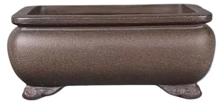 LUZZILE Macetas de Barro para Plantas Maceta de Arcilla Morada Hecha a Mano Antigua Rectangular de Arcilla de Fresno Verde Macetas para Plantas