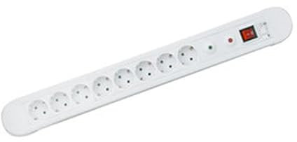 Base de enchufes 8 Tomas con protección contra sobrecarga en Color Blanco para Uso doméstico y办公.