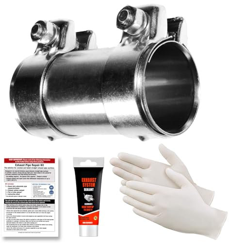 E-TECH Exhaust Repair Kit - Fits Exhaust Straight Pipe Diameters 58mm-60mm