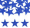 sourcing map 16Pcs Iron on Star Patches, Sew on Star Embroidered Patches, Decorative Repair Patch Applique for DIY Crafts Backpacks Bags Hats Clothes, 29mm Blue