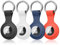 【4 PEZZI】Meliya AirTag Portachiavi per Apple Airtag, Silicone Custodia per Airtag Apple con Portachiavi, Cover Protettiva per AirTag per Zaini e Animali Domestici (FPack)
