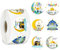 500 Stück Ramadan Eid Mubarak Aufkleber, Ramadan Sticker, Ramadan-Ornamente Sticker, Runde Geschenktüten Etiketten, Umschläge Siegelaufkleber Dekoration für Muslim Islam Party Geschenkbox (Farbe2,5cm)
