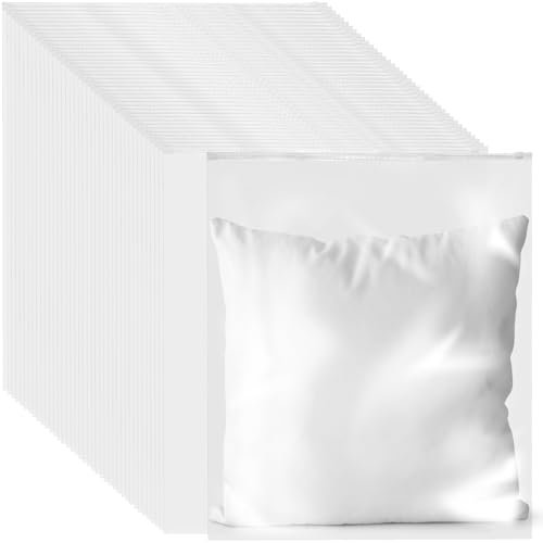 MOUYAT 50 sacchetti trasparenti con chiusura a cerniera, 50 x 60 cm, sacchetti in plastica con chiusura lampo per vestiti, trapunte, vestiti ingombranti, coperte, asciugamani da bagno