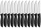 Ruffulon Coltelli da Bistecca,Set da 12 Pezzi, Coltelli da Bistecca Seghettati in Acciaio Inossidabile,Coltelli Ultra Affilati,Coltelli da Tavola e Utensili da Cucina,Coltelli da Tavola per Carne