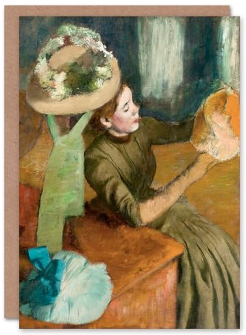 Artery8 Edgar Degas Art Card The Millinery Shop Hat Examination