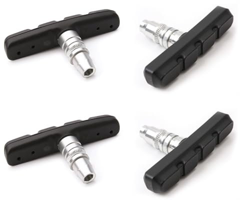 V-Brake Bremsbeläge Fahrrad 70mm 2 Paar Symmetrisch Bremsbacken für V-Bremse Fahrradbremsen Vorne Hinten Schraubklötze Bremsschuhe für Fahrrad Mountainbike Shimano SRAM Tektro UVM