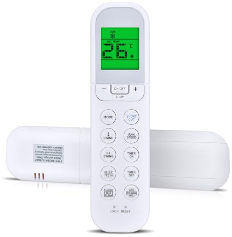 Snrigw Telecomando di ricambio adatto per RG36F4/BGEFS- RG36F2/BGEF Midea, Ariston, Comfee, Confortstar Adatto ad altri condizionatori, climatizzatori, pompe di calore, inverter RG36