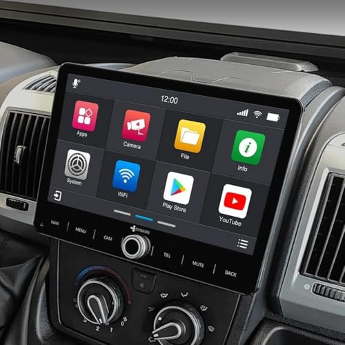 Radio de Coche 2 DIN para FIAT Ducato/Citroen Jumper 2011-2023, 4+64G Radio de Coche con Pantalla táctil de 9con Wireless Carplay Android Auto navegador Bluetooth cámara de Marcha atrás FM/RDS