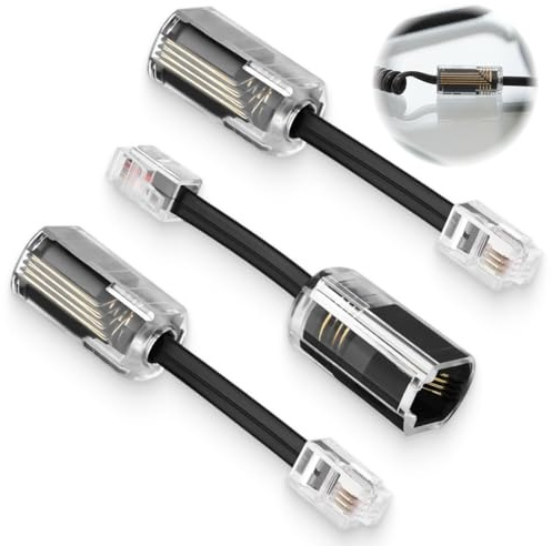 PaYuanRaoTi 3PCS Telefonkabel Entwirrer 360 Grad, RJ9, Telefonkabel Entwirrer RJ9 Für T-elefonhörerkabel Im Büro Und Zuhause T-elefonkabel 360 Grad Für Festnetzgeräte Als Kabelentwirrer Telefon