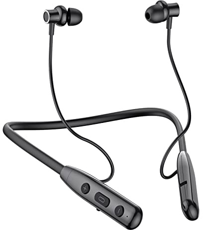 kantaj Neckband Bluetooth Earphone,V5.3 Bluetooth Headphones,35H Playtime | Wireless In-ear Headphones, Magnetic Wireless Earbuds ENC Noise Cancelling, Built-in Mic, Earphones for Sports, Black