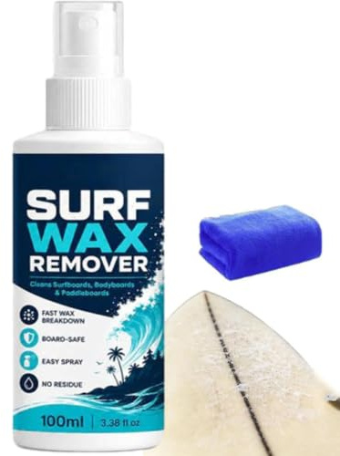 Spray per rimuovere la cera da tavola da surf (1pcs) | Dispositivo per la rimozione della cera professionale, formula pulita ad azione rapida, decomposizione rapida della cera