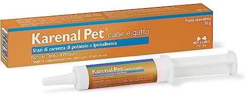 NBF Lanes | Karenal Pet Cane e Gatto, Pasta Appetibile 30 g, per gli Stati di Carenza di Potassio e Ipokaliemia