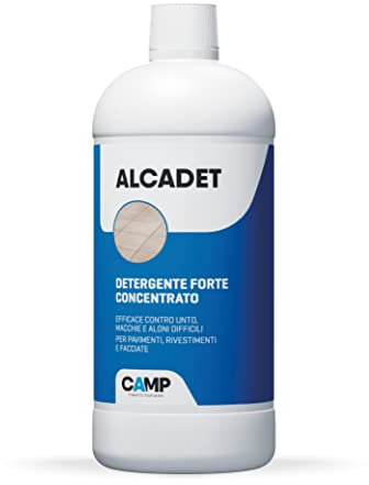 CAMP ALCADET Detergente Fuerte Concentrado, para Suelos en Gres, Terracota, Mármol y Cerámica, Elimina suciedad, Halos y Manchas, 1 L