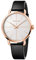 Calvin Klein Unisex Erwachsene Analog-Digital Quarz Uhr mit Leder Armband K7B216C6
