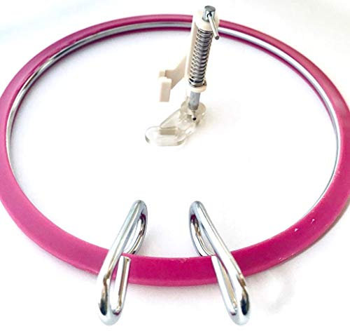 Freihandquiltfuß Stipplingfuß Nähfuß zum Malen mit der Nähmaschine + Freihand Stickrahmen für Singer Nähmaschinen Brilliance 6180 u.v.m.