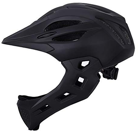 SDKUing Casque de vélo Enfant Casque de Intégral Casque Complet de BMX 43-54cm Anti-Choc Ajustable Amovible