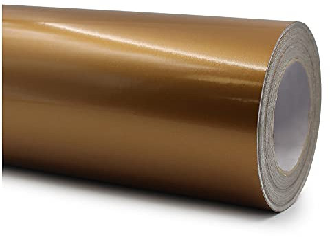Finest Folia (6€/m² Plotterfolie Möbelfolie glänzend Glanz Klebefolie Küchenfolie Selbstklebende PVC Folie 63cm Medienbreite (092 Kupfer, 10 Meter)