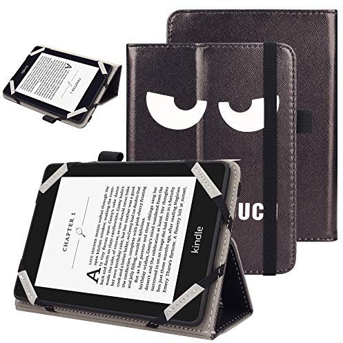 VOVIPO Universal 6 Inch kindle Paperwhite Kobo E-reader Protective Case,Folio Stand Cover Compatible With BQ Kobo Kindle Sony Pocketook Tolino 6inch Ereader-Big Eye