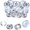WedDecor 9.5mm Perle Snap Poppers Druckknöpfe Verbindungen Zinke Ring Druckknöpfe für Dekoration Modisch Baby Lätzchen & Bekleidung, Lederhandwerk, DIY Projekte - 9.5mm