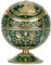 Liyeehao Vintage Aschenbecher mit Deckel für Zigaretten, Metall Tragbar Zigarrenständer Rauchgreifer Globus Adler Grün Zinklegierung Rauchzubehör Dekorative Ornament Damen/Herren (#1)