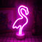 Insegne al neon di fenicotteri rosa con luci al neon a led di base Luce USB/batteria Luce notturna per camera dei bambini Ragazza Camera da letto Tavolo Decorazioni per feste di Natale