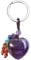 CrystalTears Amethyst Crystal Stone Keychain Natural Chakra Healing Quartz Crystal Gemstone Heart Car Keyring for Women Girls Mum Bag Charm Decor Gift for Christmas Mother’s Day Birthday