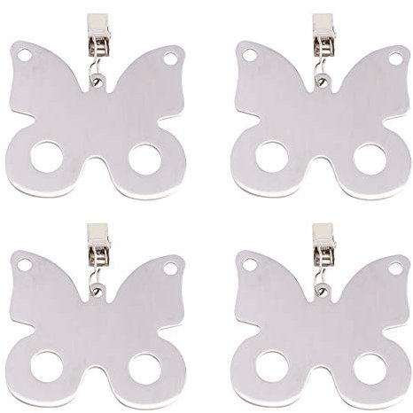 Yardwe Pince À Nappe en Acier Inoxydable, Pince À Rideau, Pince À Nappe, Papillon (4Pcs)