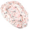 PIMKO Babynest mit rüschen Babynestchen für Baby Kuschelnest Babykokon für Säuglinge und Neugeborene 100% Baumwolle Nestchen geeignet für Zuhause 55 x 90 cm (Blume)