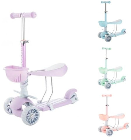 kikka boo - Makani Scooter Bonbon 3-in-1 Tretroller, Lila (31006010096)