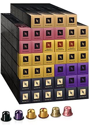 Nespresso Original - Bundle Office 400 Capsules de café - 100x Ristretto, 50x Arpeggio, 100x Volluto, 30x Volluto Decaffeinato, 60x Nicaragua, 60x Colombia