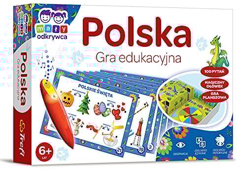 Trefl Polen - Kleiner Entdecker und Magische Bleistift Bildungsspiel für Kinder ab 5 Jahren