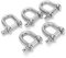 D Schäkel, 5 STÜCKE M18 Schraubstift Ankerschäkel mit Schraubstift Edelstahl 304 Heavy Duty D Ring Schäkel für Ketten Drahtseil Heben