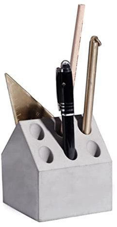 SXHRR Stifthalter für Schreibtisch, Schreibtisch-Stifthalter aus Beton, Stifthalter für Schreibtisch, Schreibtisch-Organizer aus Beton und Stifthalter, Büroorganisation