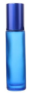 12Pcs 10ml Frosted Essential Oil Roller Bottles Glass Empty Containers with Stainless Steel Ball for Essential Oils, Perfumes and Lip Balms(Dark Blue)