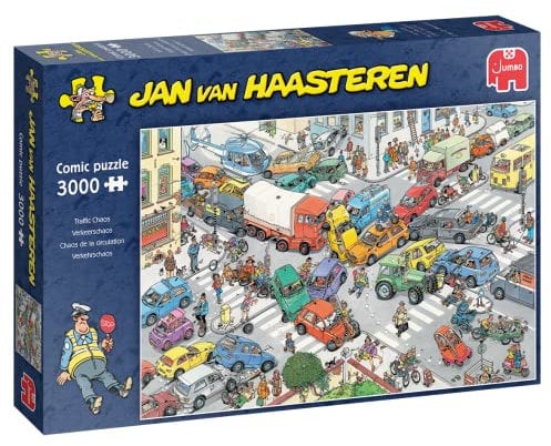 Jan Van Haasteren, Verkehrschaos, Puzzle 3000 Teile Erwachsene
