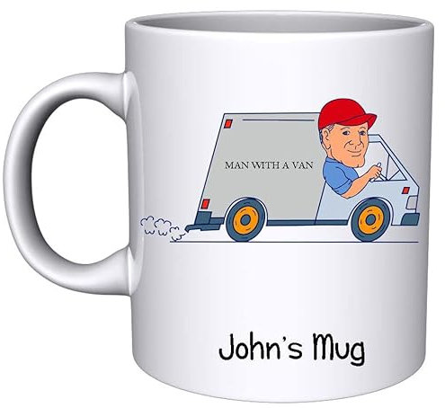 Personalised Man with A Van Mug