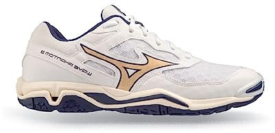 Mizuno Unisex Wave Phantom 3 Indoor, White Bribbon Mp Gold, 40.5 EU