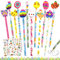 TOPJOWGA 12 Stück Ostern Bleistifte+12 Stück Radiergummi Ostern+10 Blätter Ostertattoos, HB Stifte Set, Bleistifte Kinder Stifte Ostern, Bleistift mit Radiergummi, Ostern Geschenk Kinder Mitgebsel